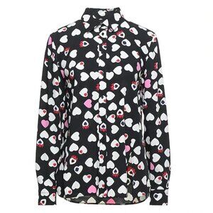 ARMANI EXCHANGE  women's heart print blouse medium NEW!!